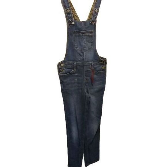 Lei Denim 5 Pocket Overalls Blue Girls Size Large - Picture 1 of 8